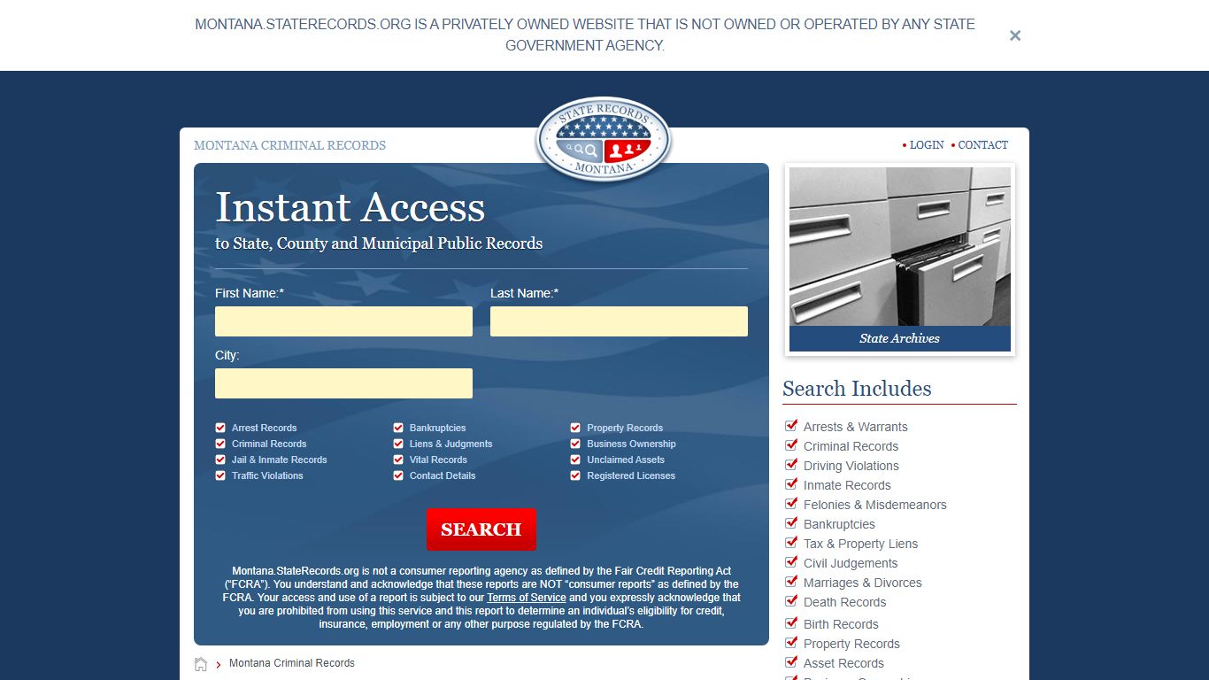 Montana Criminal Records Online | StateRecords.org